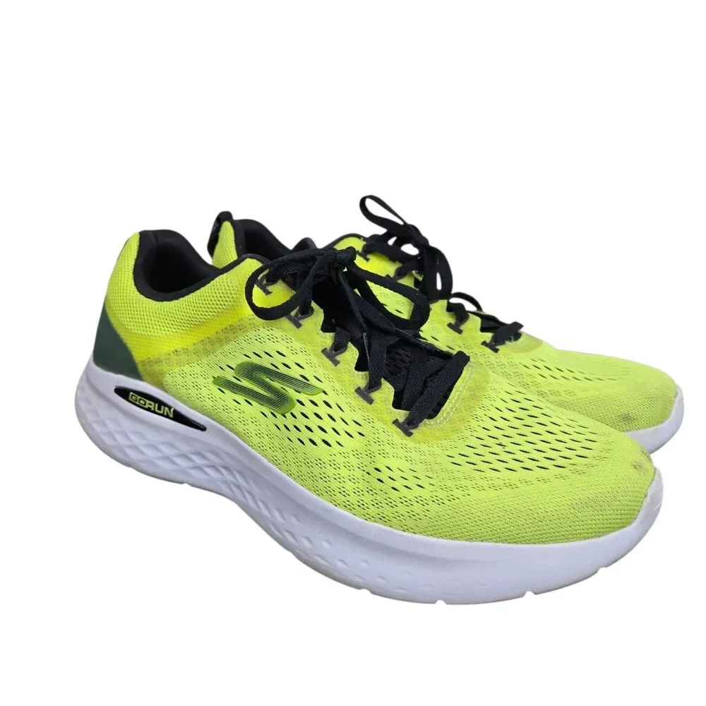 Skechers Go Run Lite Men's Sneakers Trainers 10 Neon Yellow Black Athletic